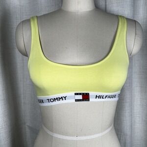 NEW! Tommy Hilfiger 85‎ Unlined Bralette Mystic Yellow Women's Small Cotton Bra